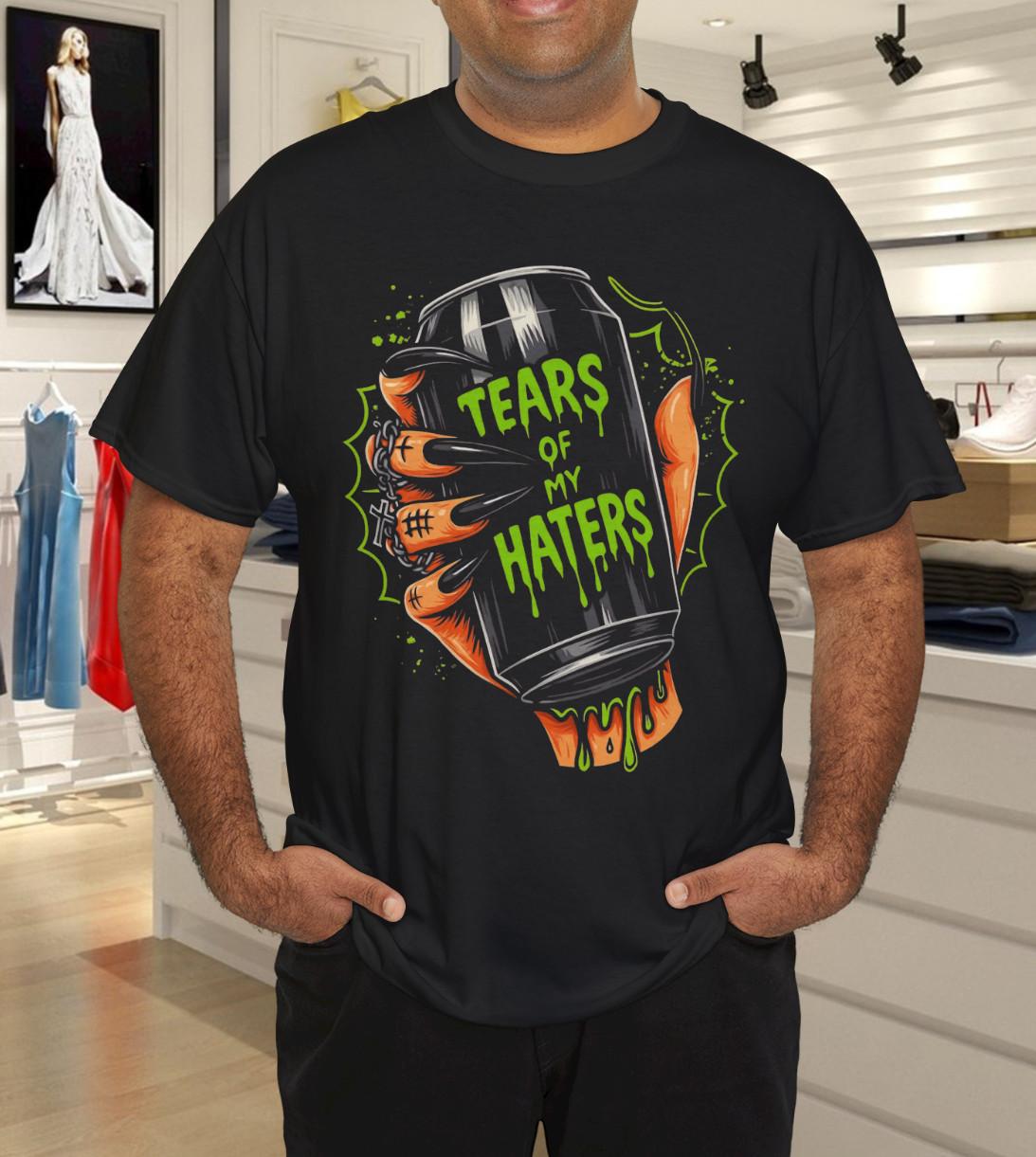 Tears of My Haters Gothic Can Graphic Tee – Bold Streetwear StatemenT Shirt Mens Womens Tees Top XL