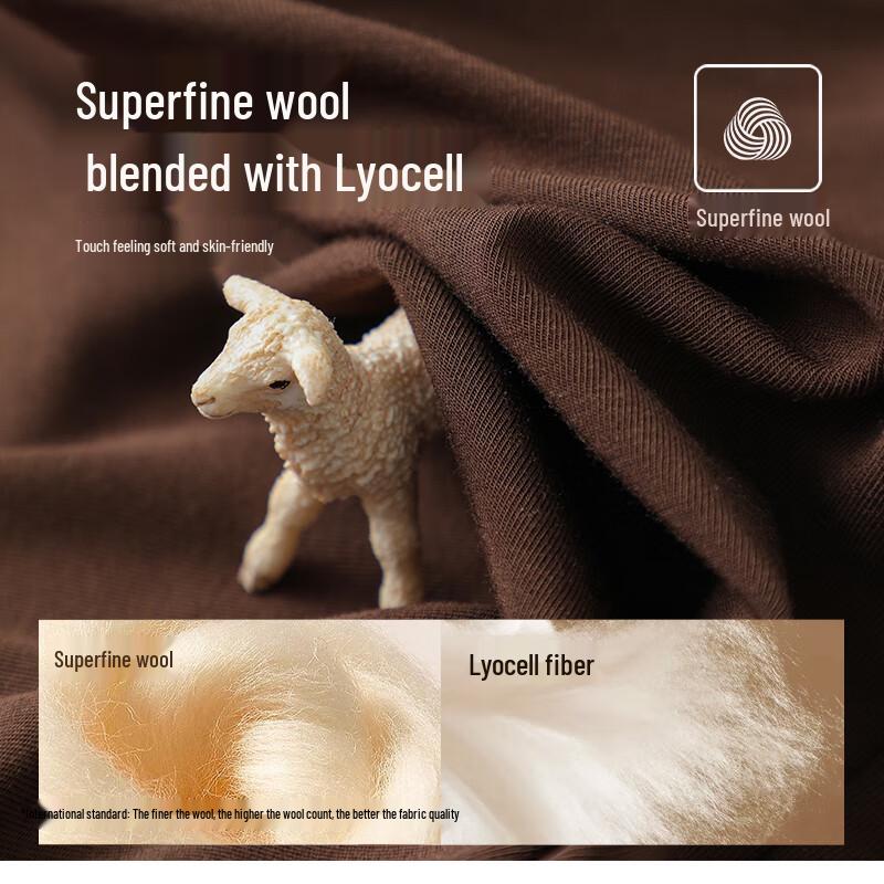 Maoren Women's Hyaluronic Acid Wool Blend Thermal Base Layer Top