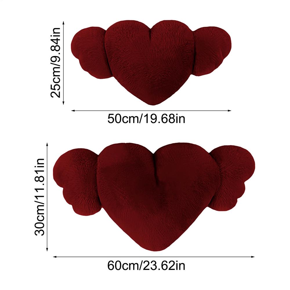 

Подушка General Heart Angel Wings Pillow 2X для подголовника автомобиля, уютная и милая подушка-подголовник для поездки домой. вино красного