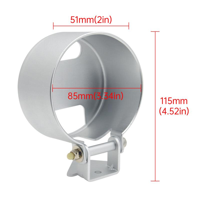 1X 85mm Car Single Gauge Meter Cup Pod Holder Dash Mount Bracket Boost 52mm Aluminum Material For Universal 2" Gauges Trim Parts