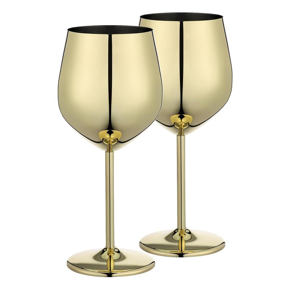 Stainless Steel Wine Glass 17 oz, Unbreakable Wine Glasses Unique and Cool Portable Metal Wine Glass for Outdoor Events, Picnics
