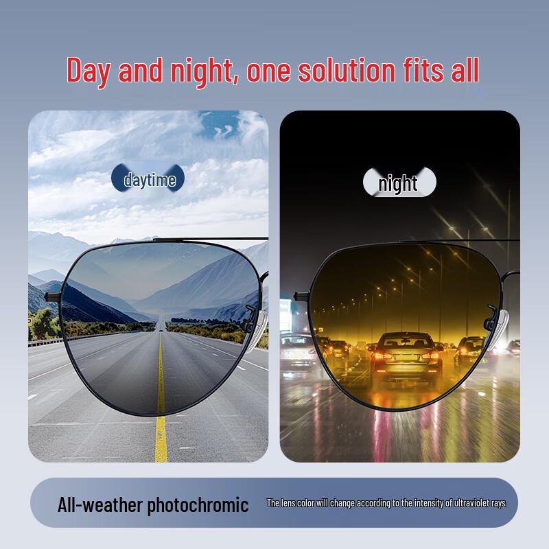 Pulais Pilot Photochromic Polarized Driving Sunglasses