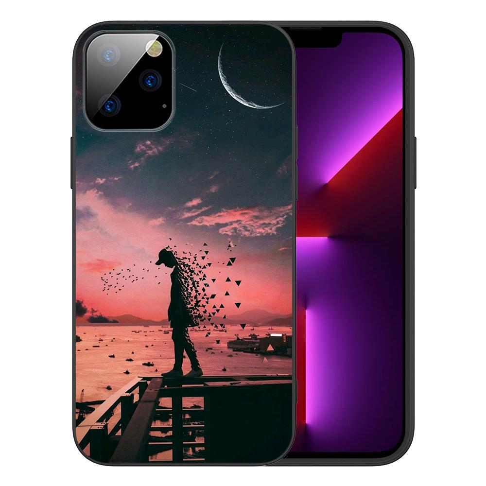 Applicable To IPhone16 Starry Sky Scenery Mobile Phone Case, New Moon Star Universe Couple Literary Mobile Phone Case