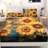 Sunflower Healing Pattern Sheet Three-Piece Digital Printing Bedding Sheet Three-Piece Sheet Children Adult