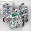 Graffiti Print Backpack Junior High School Student Lightweight Schoolbag Men and Women Large Capacity Backpack
