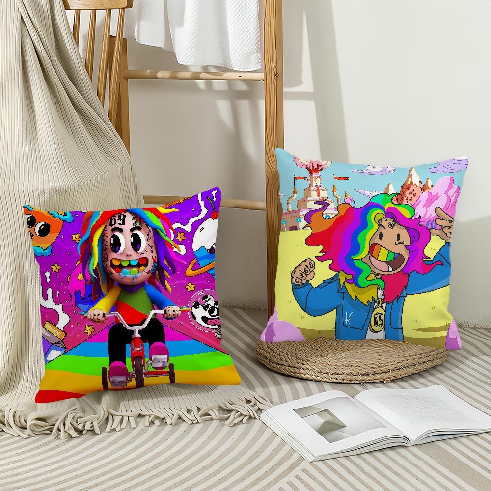 RAPPER R-6ix9ine Tapestry Pillow Case Applicable Space For Guest Rooms Interiors Cars Office House Decoration