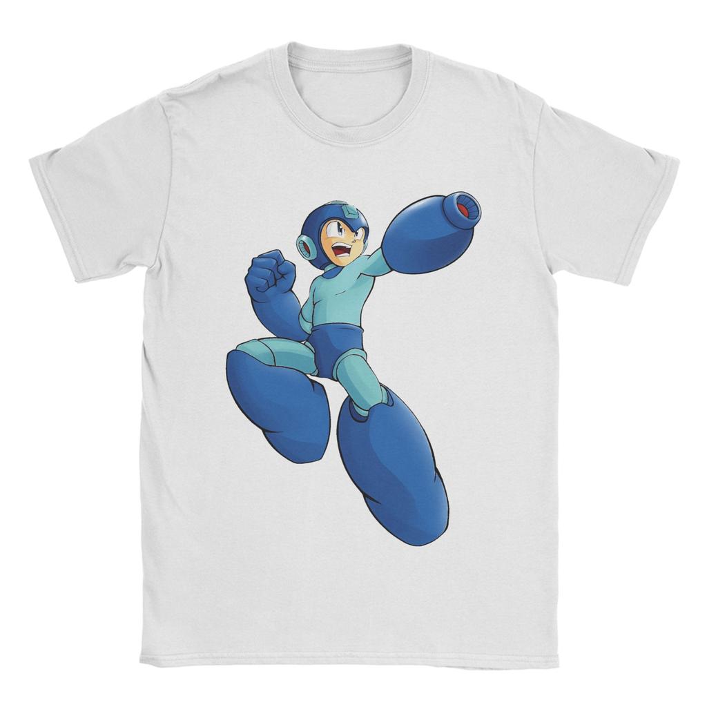 Novelty Game Mega Robot Man T-Shirts for Men Round Collar Pure Cotton T Shirt Short Sleeve Tee Shirt Gift Idea Clothing
