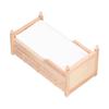 1:12 Mini Dollhouse Bed Birch Miniature Furniture Doll House Decoration Accessories Burlywood