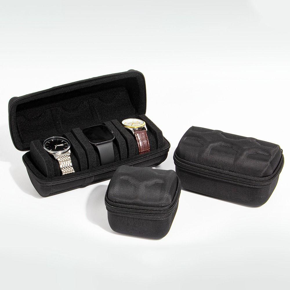 1/2/3/4/5Slots Watch Box Organizer Shockproof Hard EVA Watch Display Holder Velvet Lined Drop-resistant Watch Storage Box Travel