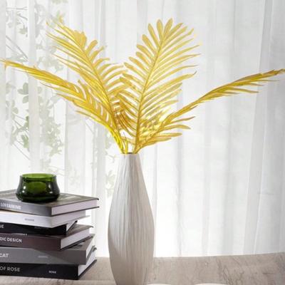 12 Pcs Palm Leaves Stems Artificial Greenery Tropical Palm Leaves Faux Monstera Leaves Plant for Palm Home Table Wedding Birthday Theme Party Decor