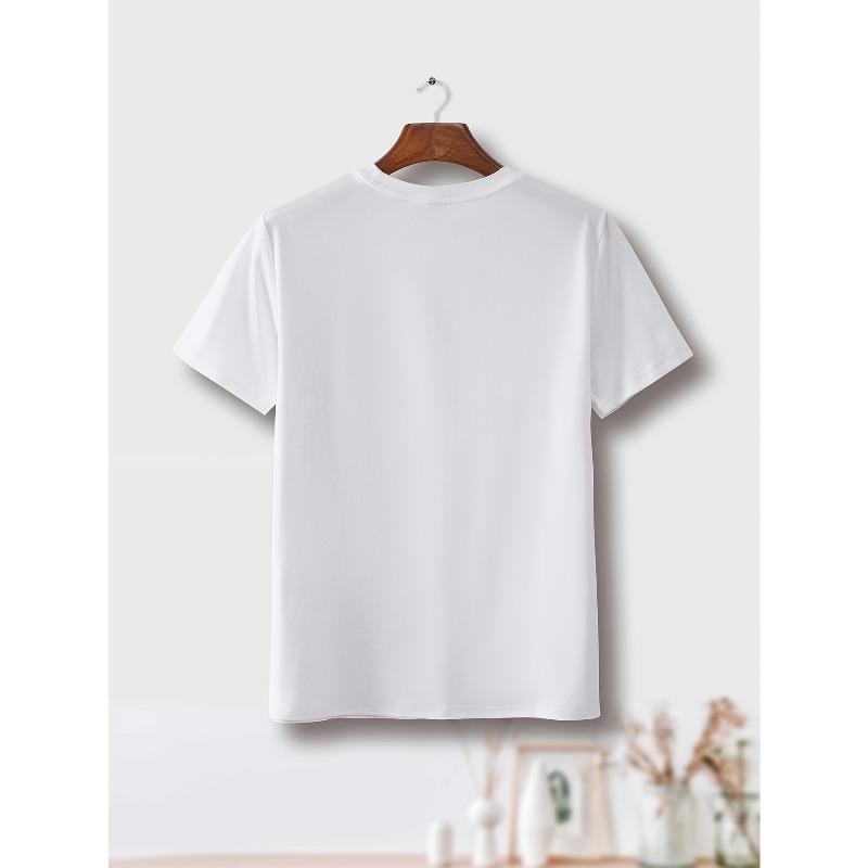 Men's Comfortable, Loose-Fit Summer T-Shirt Featuring A Baseball Team Logo And Text Design, Perfect For Casual Wear And Versatile Everyday Styles