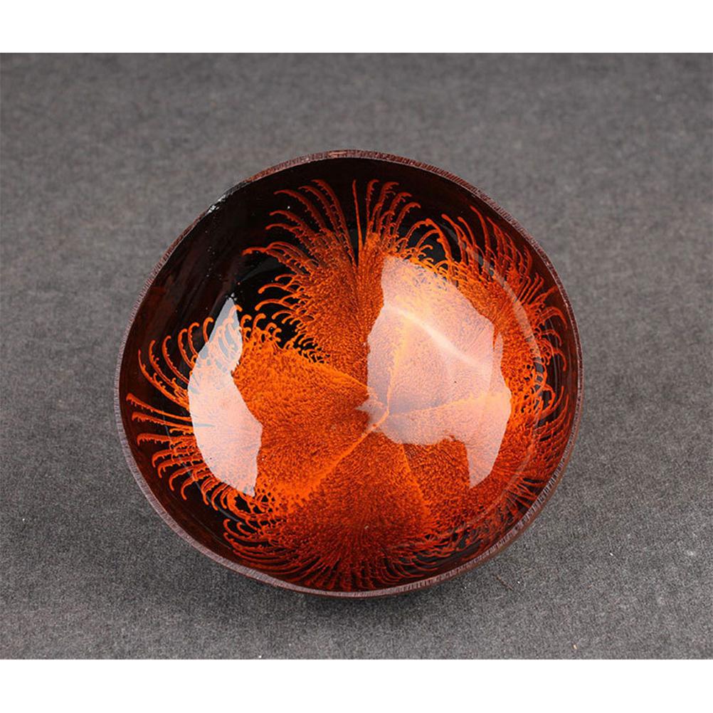 Coconut Bowl Nuts Holder Candy Container Shell Jewelry Storage Bamboo Wooden Office Fruit Snacks