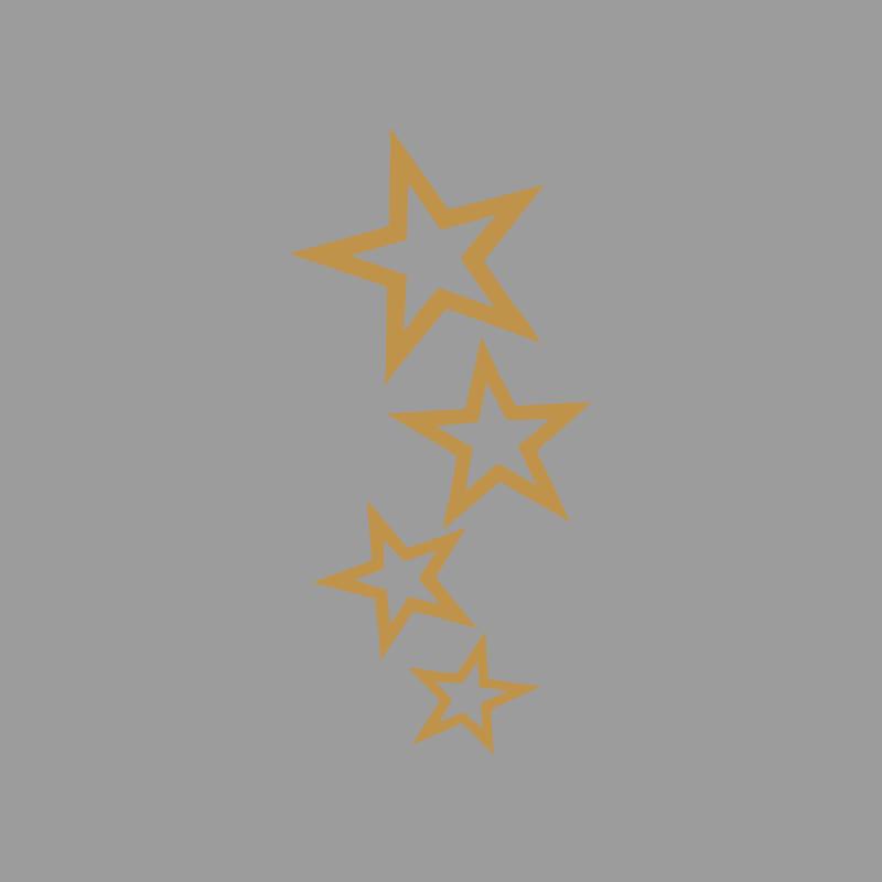 Four-Star Tail Spray Decals And Bumper Creativeandfunny Stickers For Cartoon Fansandloverhigh Quality For Car Trucks Motorcycles