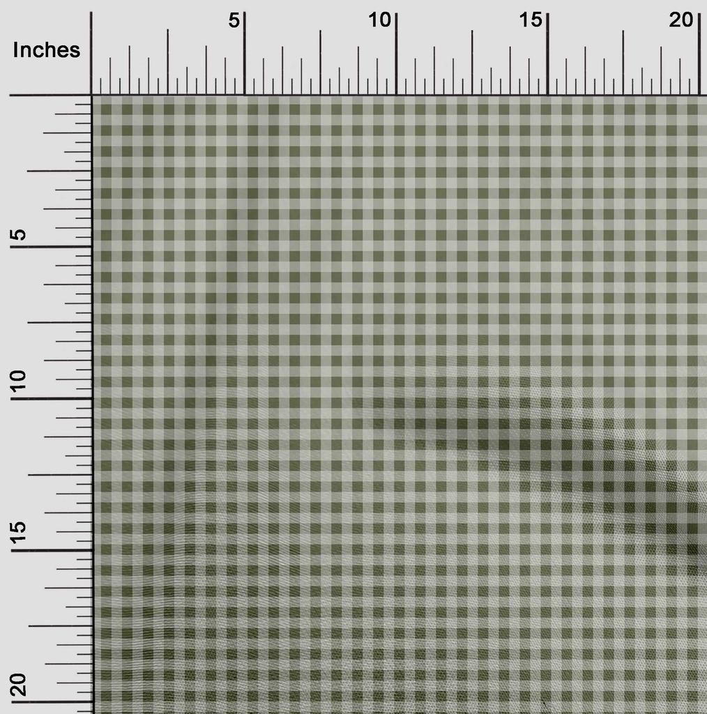 oneOone Cotton Flex Fabric Gingham Check Print Fabric BTY 40 Inch Wide