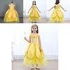 Enchanting Girls Belle Cosplay Princess Dress Yellow Ball Gown For Fancy Parties