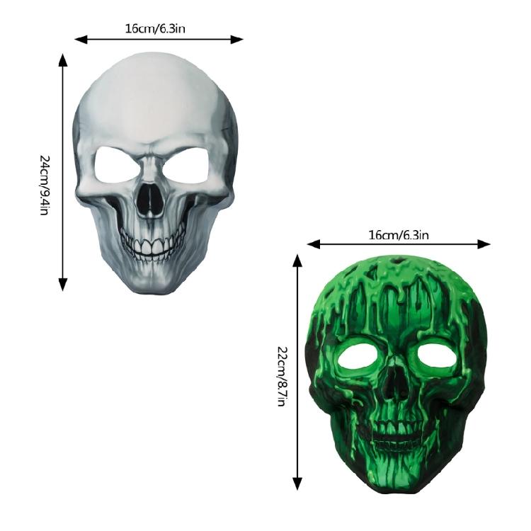 Skull Face Mask Masquerade Mask Full Face Mask Halloween Party Costume Accessory For Men Women Masquerade Cosplay