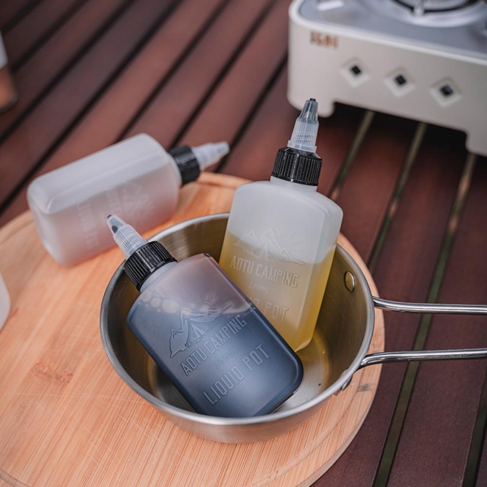 4pcs Plastic BBQ Oil Dispenser 100ml Squeeze Sauce Bottles Outdoor Oil Bottle  Ketchup