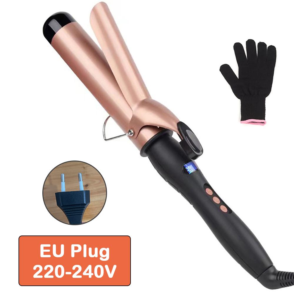 Hair Curler Electric Curling Iron Hair Waver Styling Tools LED Display Ceramic Roll Curling Negative Ion USB Rechargeable