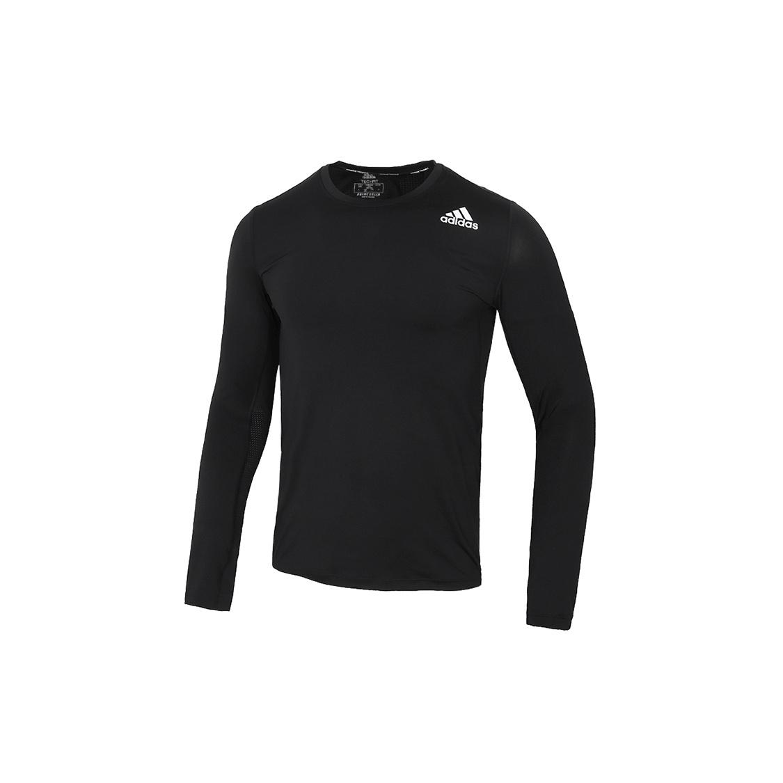 adidas TF Turf Ls Casual Sports Training Round Neck Long Sleeves Black Men s GM5038 XS