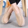 Genuine Leather Women Walking Shoes Elegant Mother Shoes Plush Warm Fashion Rocker Shoes Slip-on Platform Shoes