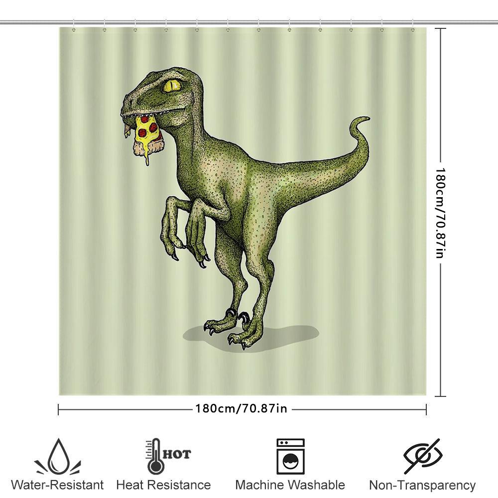 T-Rex Duschvorhang Lustige Dinosaurier Badezimmer Dekoration Jurassic Park Thema Waschraum Vorhang Neuheit Geschenk Heimdekoration