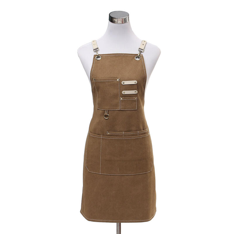 Rachel Canvas Apron (Brown)