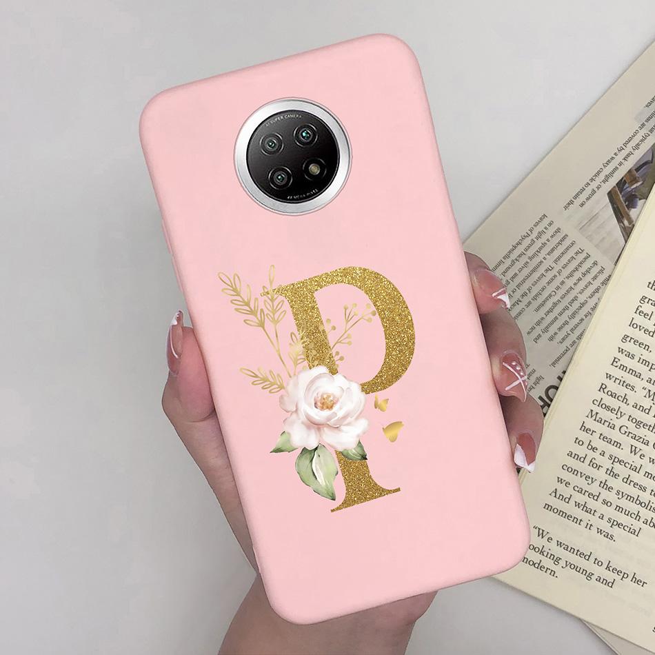 Flower Letters For Xiaomi Redmi Note 9T 5G Case Cover Soft Silicone Bumper Protective Phone Cases For Redmi Note9T 9 T Fundas