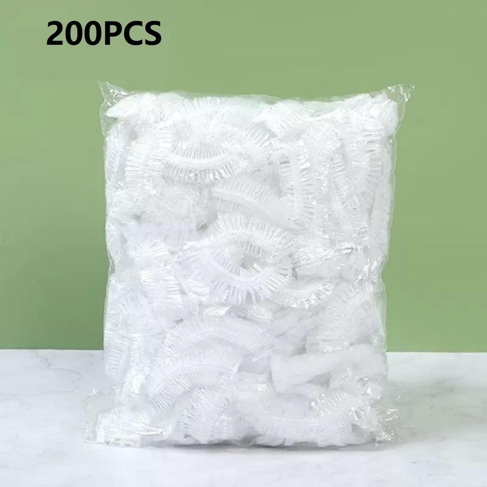 100/200 disposable bowl LIDS, elastic plastic food storage bags, transparent cling film, food covers, reusable for vegetables, p