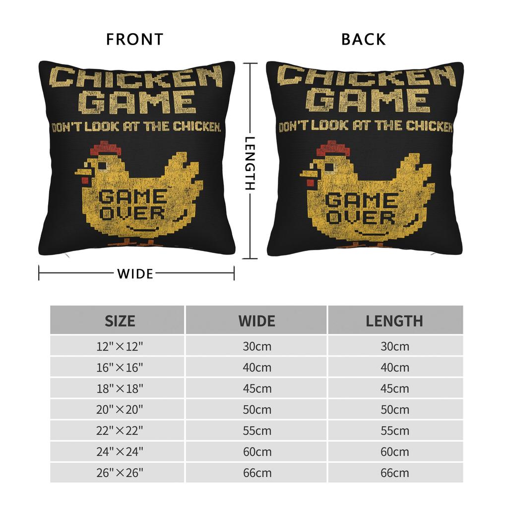 Chicken Game Dont Look At The Chicken Pillowcase Merch Printing Cushion Cover Gift  Pillow Case Cover Chair Multi Size