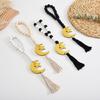 Eid Mubarak Wooden Beads Garlands with Acrylic Moon Pendant Tassels Ramadans Islamic Hanging Ornament Muslims Party Decors