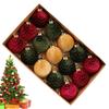 Flocked Ornament Balls 15 Pieces Flocked Rustic Holiday Supplies Christmas Tree Ornament For Farmhouse Bedroom Bathroom Winter