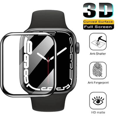 3D-Displayschutzfolie aus gehärtetem Glas mit gebogenen Kanten für Apple Watch Serie 9 8 7 6 5 SE S10 38 MM 40 MM 41 MM für iWatch Ultra 46 MM 49 MM 45 MM 42 MM 44 MM