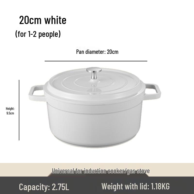 Danshizhiyuan Non-Stick Enamel Double-Handle Stew Pot