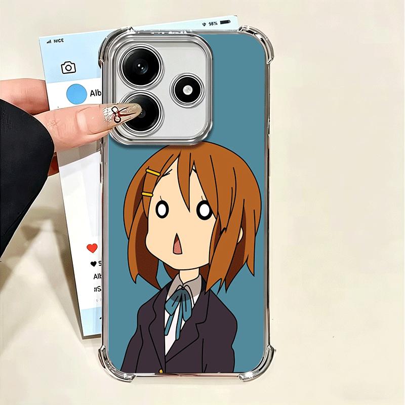 K on! Hirasawa Yui Anime Soft Phone Case For Xiaomi Poco X7 X8 Pro Max X6 X5 X3 F8 Ultra F7 M8 M7 M5S Redmi 15C 15A 15 14C 13C 1