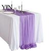 Soft Table Runner Sheer Flowing Runner, Chiffon Wedding Elegant Solid Color Spill Resistant for Dining Home Bridal Shower Party Decor Sophisticated