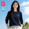 MINISO Women's Loose Fit Long-Sleeve Cotton T-Shirt