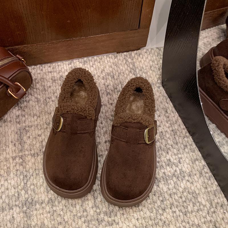 

Женская модная легкая подставка для ног толстая подошва зимние теплые сноубутсы мех один нескользящие досуг спорт мех хлопок ботинки 40 коричневый