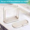 Double-Layer Kitchen Dishcloth Holder Hollow Design Countertop Rag Hanger  Under Sink