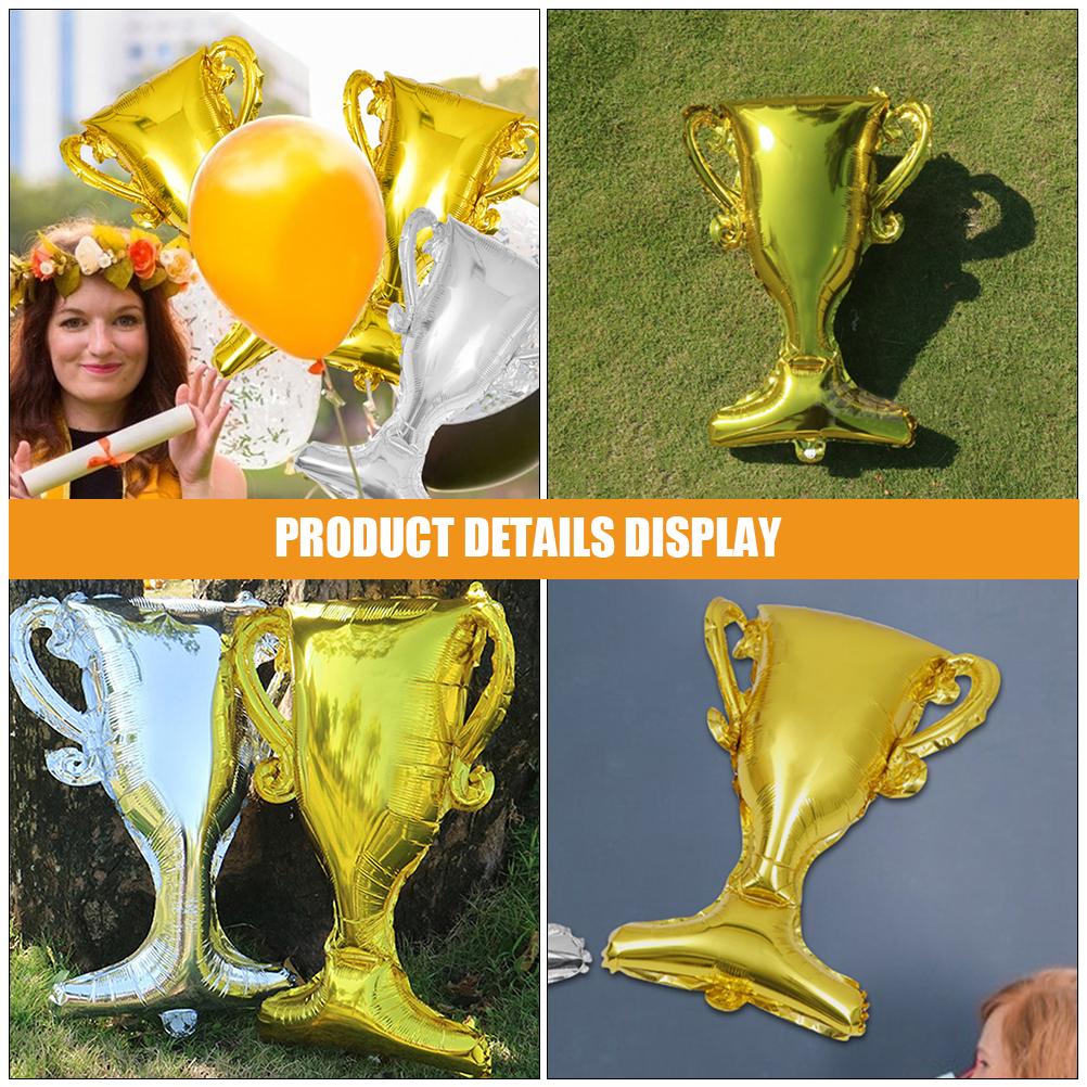 10 Pcs Trophy Aluminum Film Balloon Sports Party Decor Games Decoration Champion Balloons