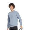 Li-Ning Fitness Series Solid Color Letter Print Crew Neck Pullover Sweatshirt Men Tops Blue AWDSA49-5