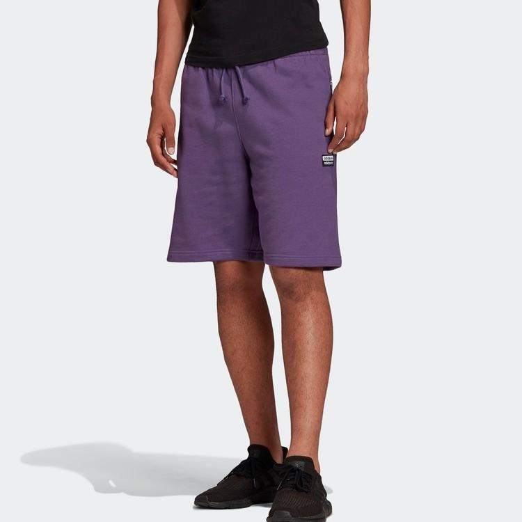 Adidas Originals Trefoil Logo Print Running Shorts Men Shorts Tech-Purple FM2237