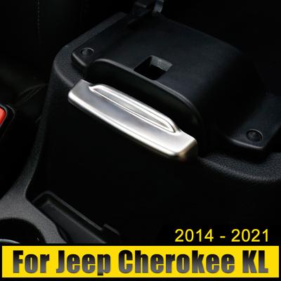 Für Jeep Cherokee KL 2014 2015 2016 2017 2018 2019 2020 2024 ABS Auto Armlehne Box Schalter Taste Dekoration Abdeckung Trim Aufkleber
