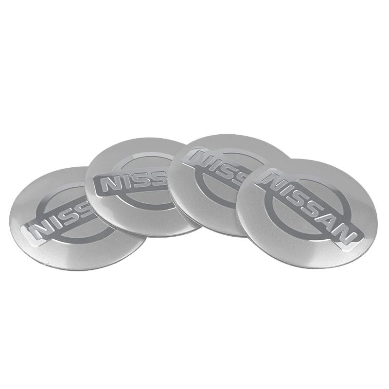 Für Nissan ArR44 Stück/Set 56mm Auto Radnabenkappen Aufkleber Für Nissan Tiida Nismo Teana GTR 350Z 240SX 370Z Versa Almera Auto Dekoration