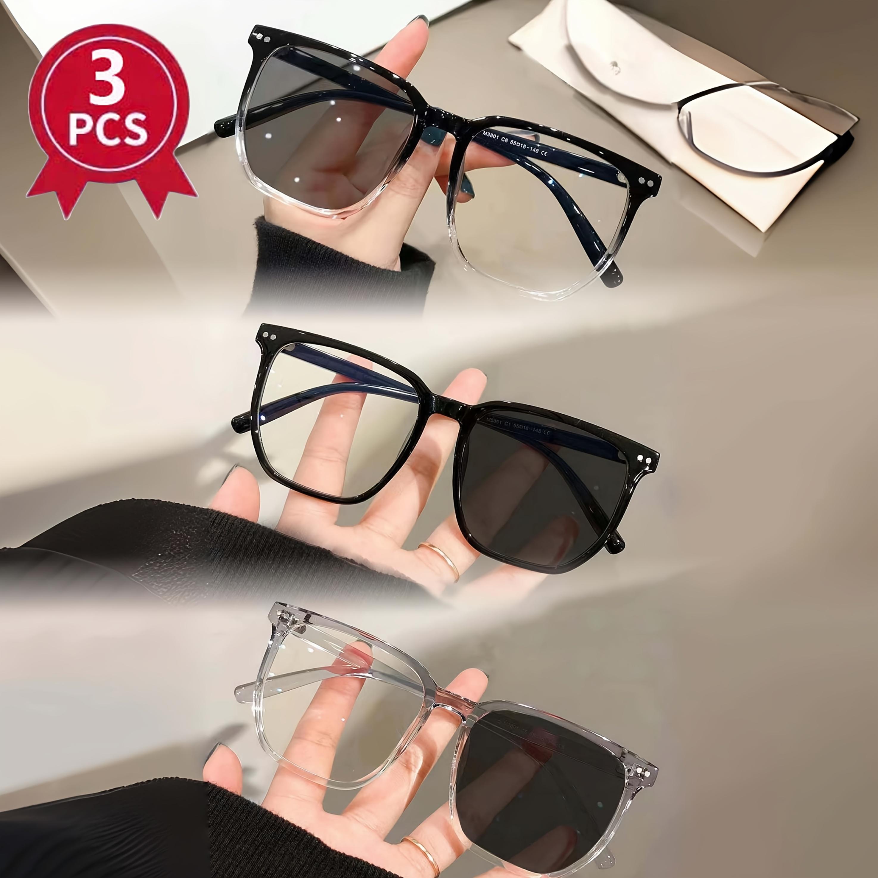 

3 Pack New Photochromic Reading Glasses Fashion Trend Comfort Presbyopia Eyewear High Quality Clear Lenses Reading Eyeglasses +100