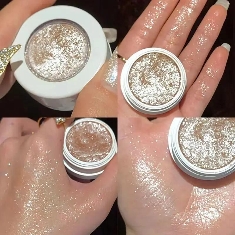 Glitter Eyeshadow Pearlescent Highlighter Powder Makeup Diamond Eye Shadow Palette Bright Shiny Eye Makeup Cosmetics