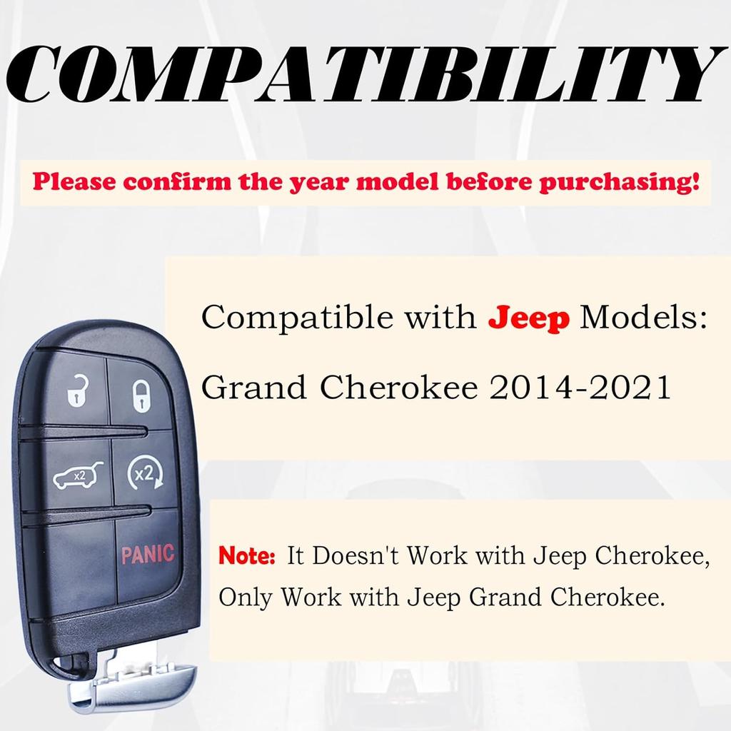 MechanMagic Key Fob Replacement Compatible for Jeep Grand Cherokee 2014- Proximity Smart Key Car Keyless Entry Remote Control Remote Start