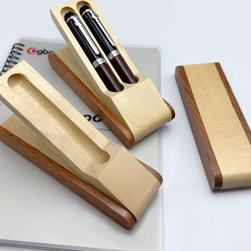 Custodia in Legno per Esposizione Penne Singola/Doppia Conservazione Penne Collezionista Penne Stilografiche
