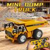 1:64 RC Dump Truck, 2.4G Remote Control Mini Construction Truck with Lights and Sound, Auto Demo, Auto Cruise