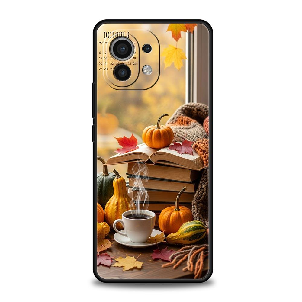

Чехол для телефона Тыква Осенние Листья Кофе для Xiaomi Mi 17 Pro Max 15 14 13 12 11 Ultra 15T 14T 13T 12T Pro Lite Мягкий ТПУ Xiaomi 14 Pro