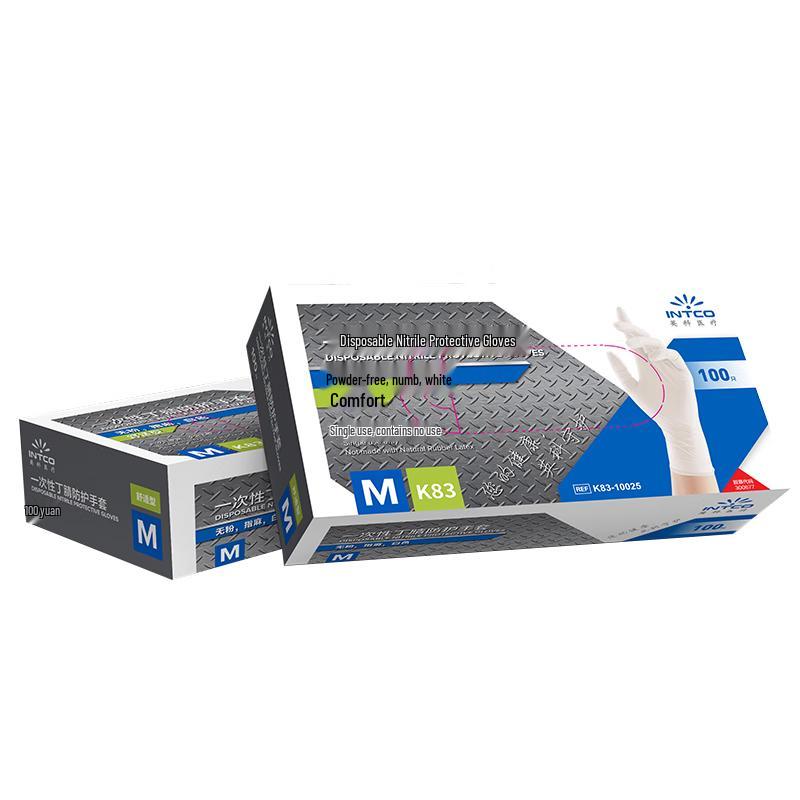 Intco Medical Disposable Nitrile Protective Gloves Large (L)